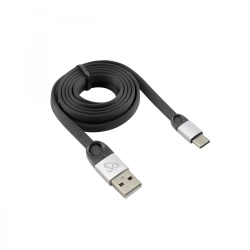 Sbox USB 2.0-Type-C-2.4A black-silver 1.5M