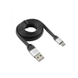 Sbox USB 2.0-Type-C-2.4A black-silver 1.5M