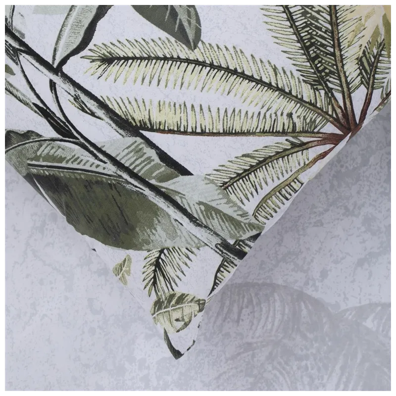 Gultas veļas komplekts Domoletti Banana Tree, zaļa krās.-pelēka krās., 200 x 220 cm