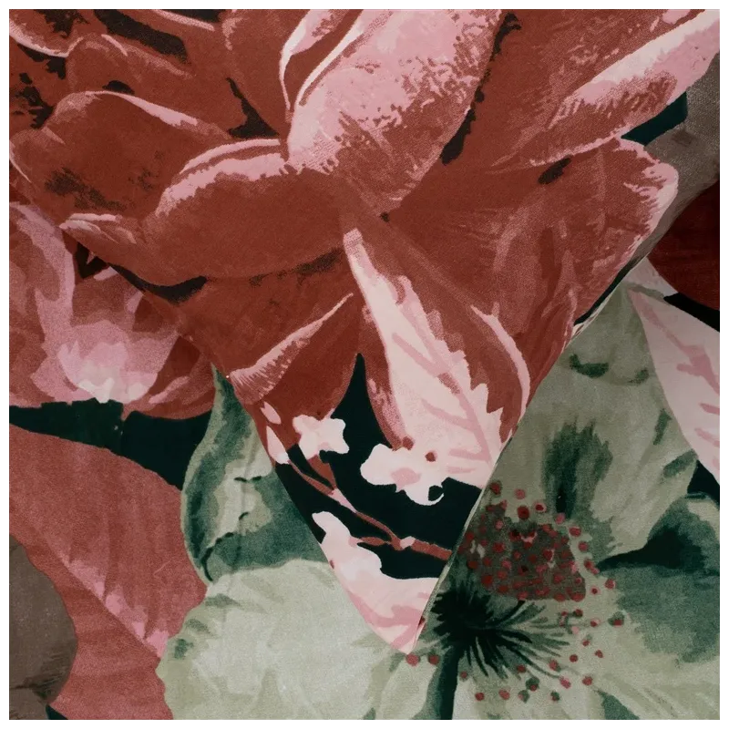 Patalynės užvalkalų komplektas Domoletti Vintage Rosei, žalia sp.-rožinė sp., 140 x 200 cm