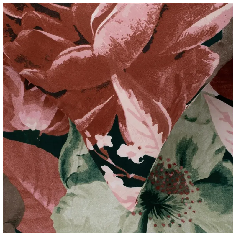 Patalynės užvalkalų komplektas Domoletti Vintage Rosei, žalia sp.-rožinė sp., 140 x 200 cm