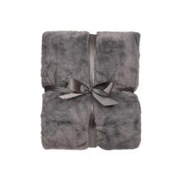 Pleds auduma 150x200 cm divp.tumši pel.