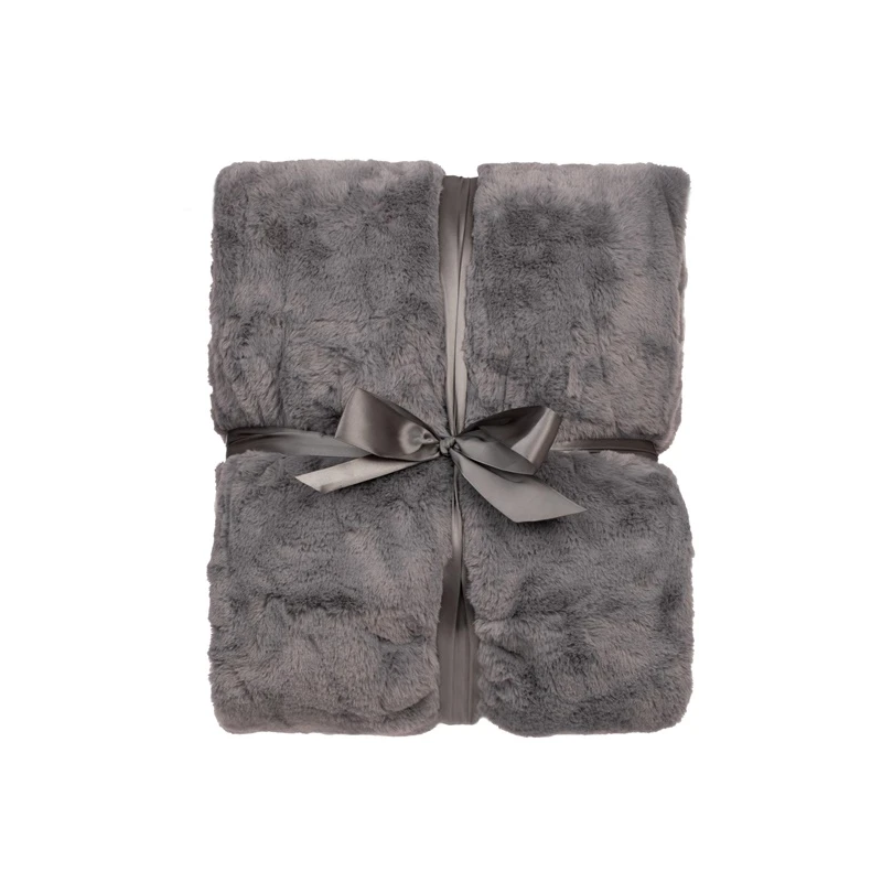 Pleds auduma 150x200 cm divp.tumši pel.