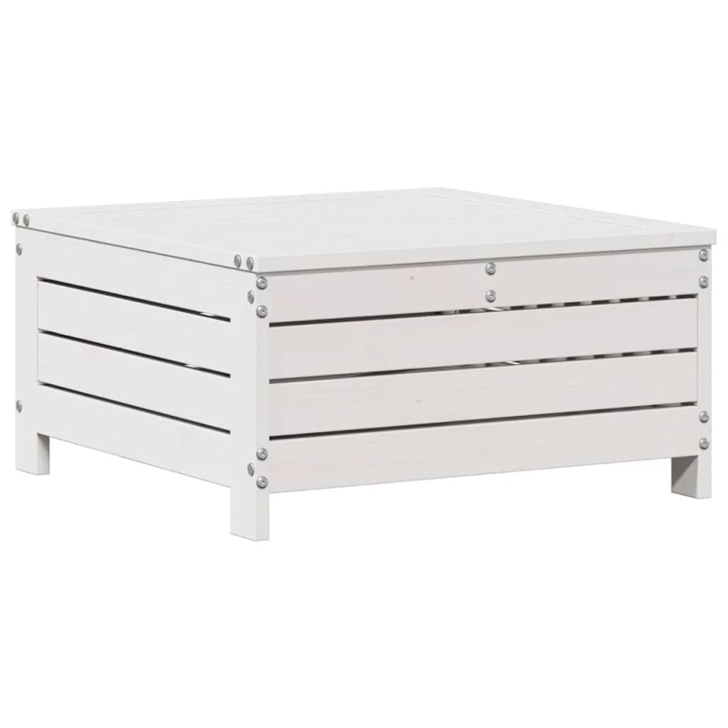 vidaXL 4-daļīgs dārza atpūtas mēbeļu komplekts, balts priedes koks