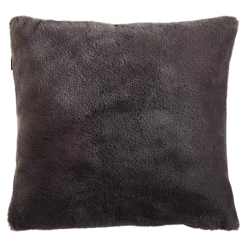 Spilvens dek.ādas 45x45 cm tumši pelēks