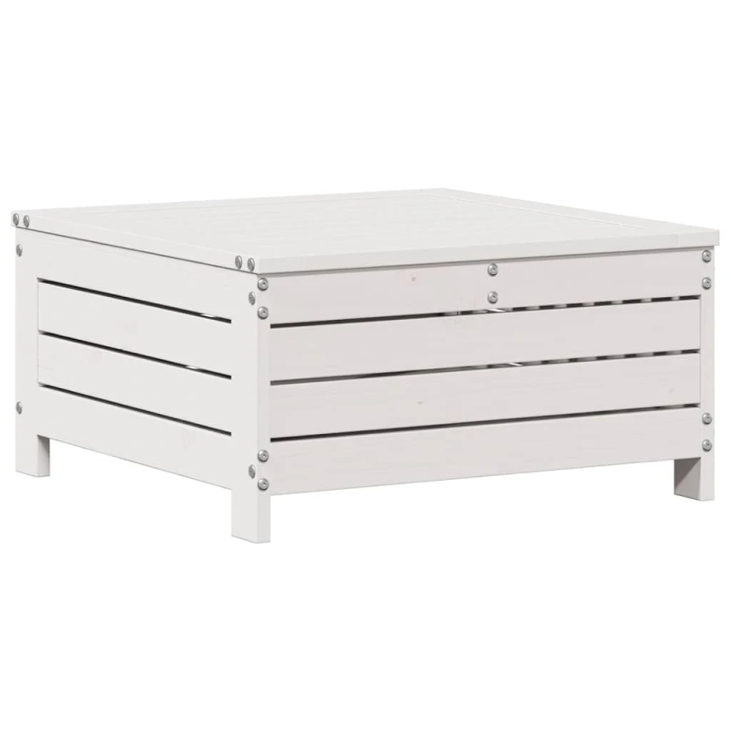 vidaXL 4-daļīgs dārza atpūtas mēbeļu komplekts, balts priedes koks