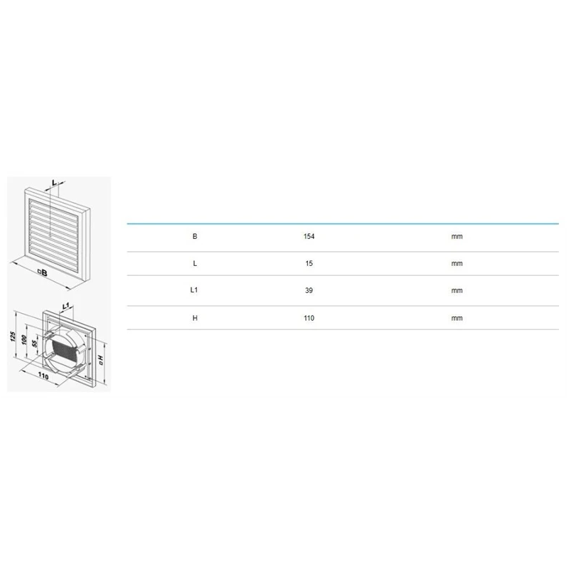Ventilācijas reste haushalt mv 100 vus