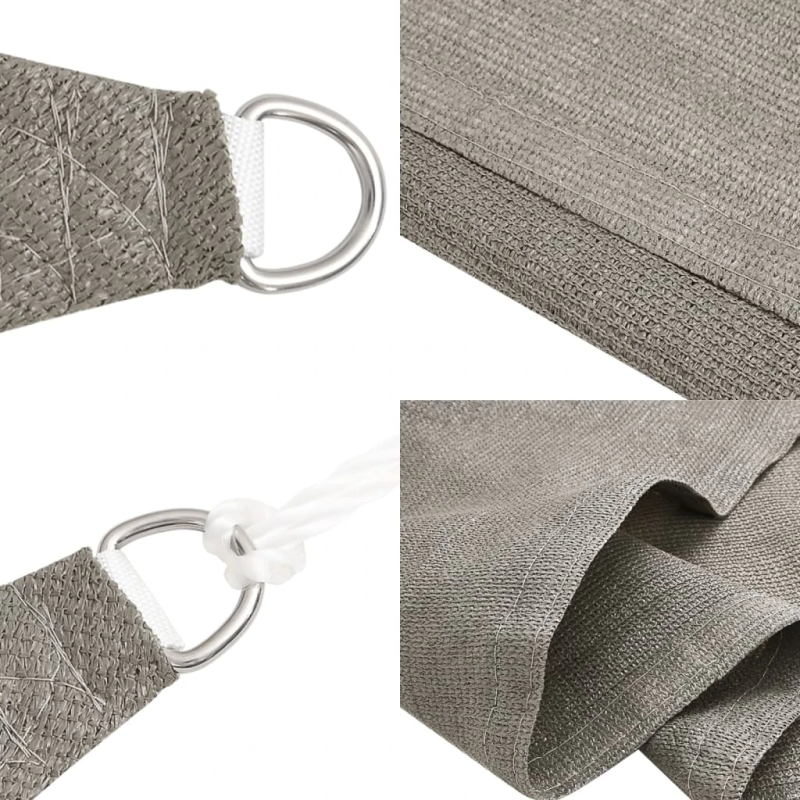 vidaXL saulessargs, 160 g-m², taisnstūra, gaiši pelēks, 2x5 m, HDPE