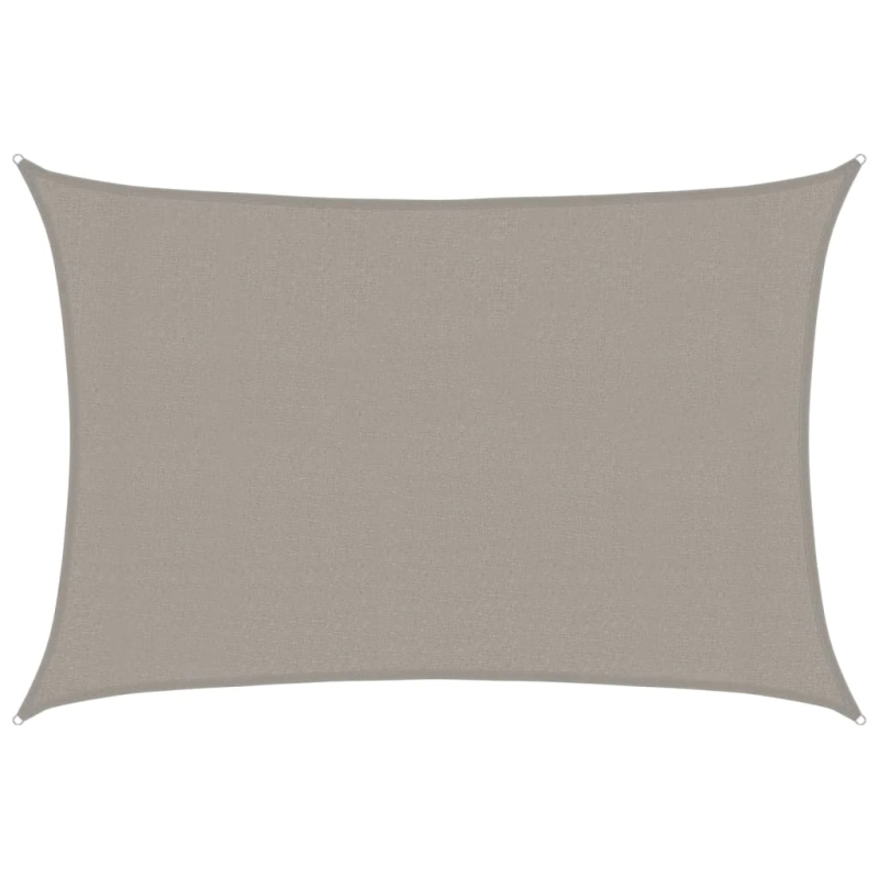 vidaXL saulessargs, 160 g-m², taisnstūra, gaiši pelēks, 3x4 m, HDPE