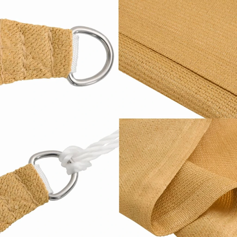 vidaXL saulessargs, 160 g-m², taisnstūra, smilšu krāsa, 3x4 m, HDPE