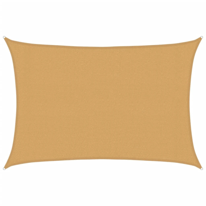 vidaXL saulessargs, 160 g-m², taisnstūra, smilšu krāsa, 3x4 m, HDPE
