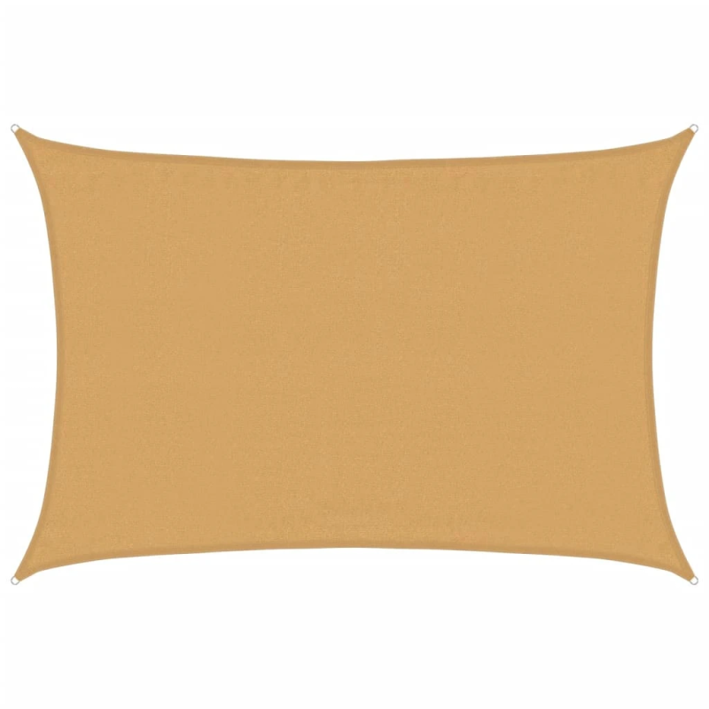 vidaXL saulessargs, 160 g-m², taisnstūra, smilšu krāsa, 3,5x4,5m, HDPE