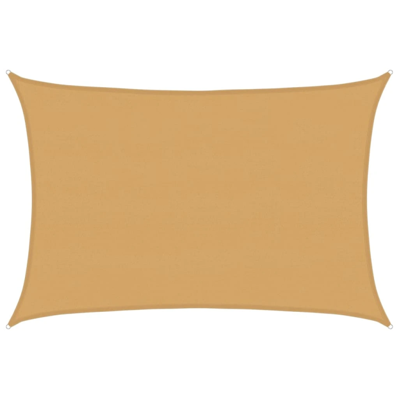 vidaXL saulessargs, 160 g-m², taisnstūra, smilšu krāsa, 5x6 m, HDPE