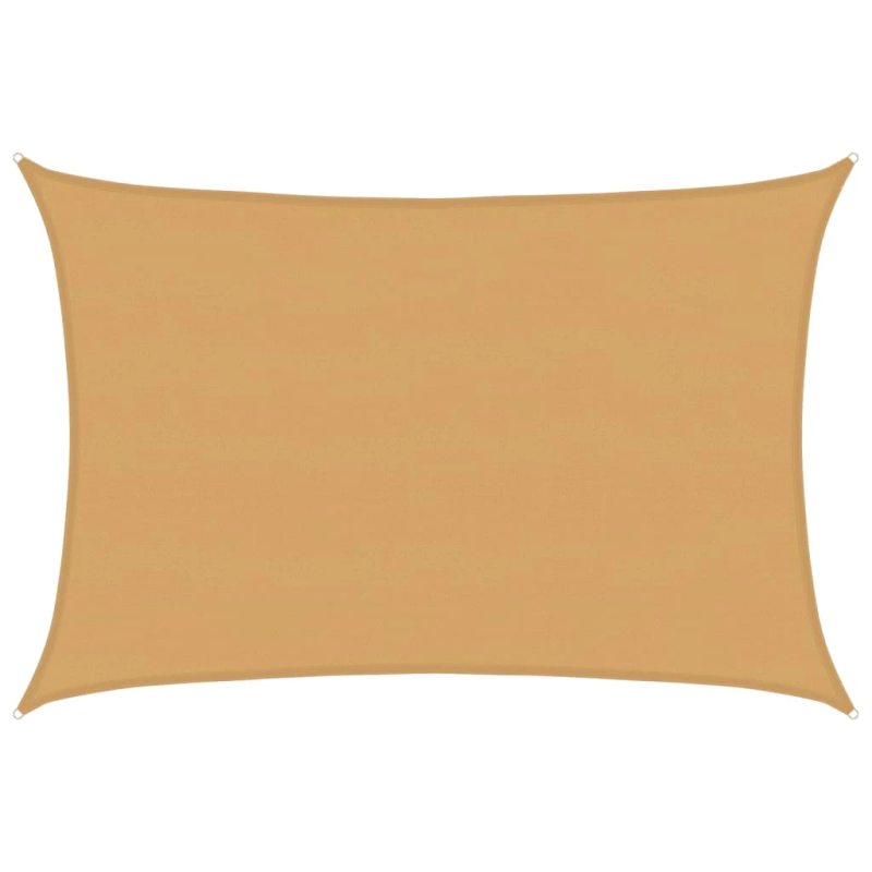 vidaXL saulessargs, 160 g-m², taisnstūra, smilšu krāsa, 5x7 m, HDPE