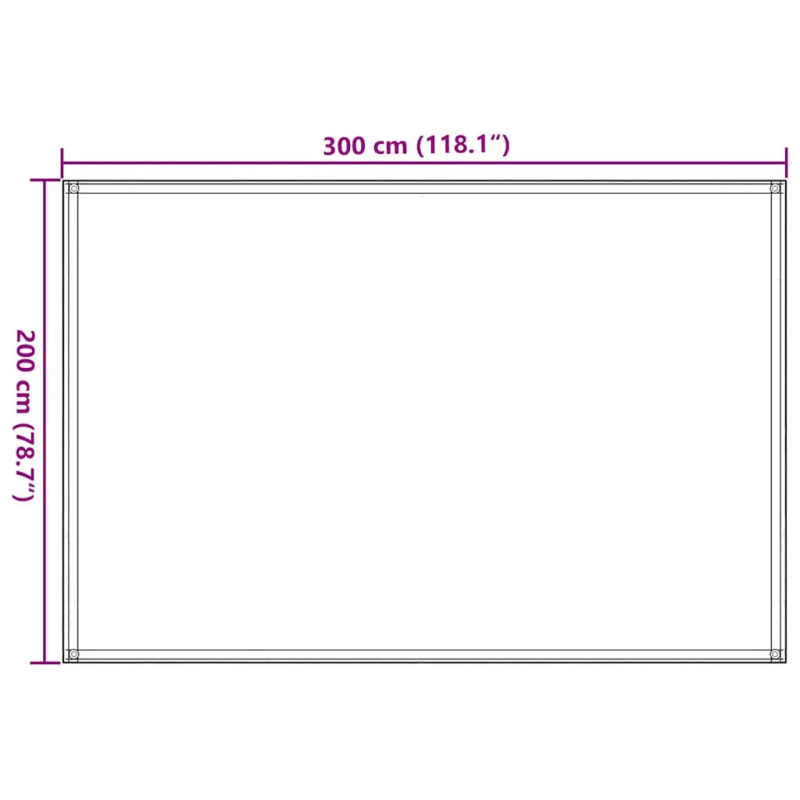 vidaXL telts paklājs, 200x300 cm, smilšu krāsa, HDPE