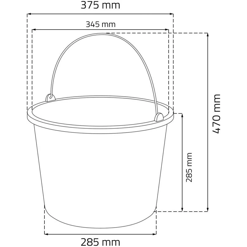 Spainis nepārtikas ar piltuvi 20l melns