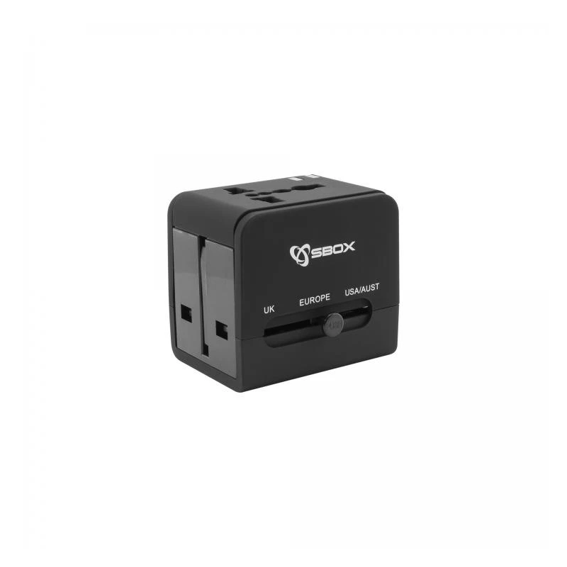 Sbox TA-23 Universal Travel Adapter with Dual USB Charger