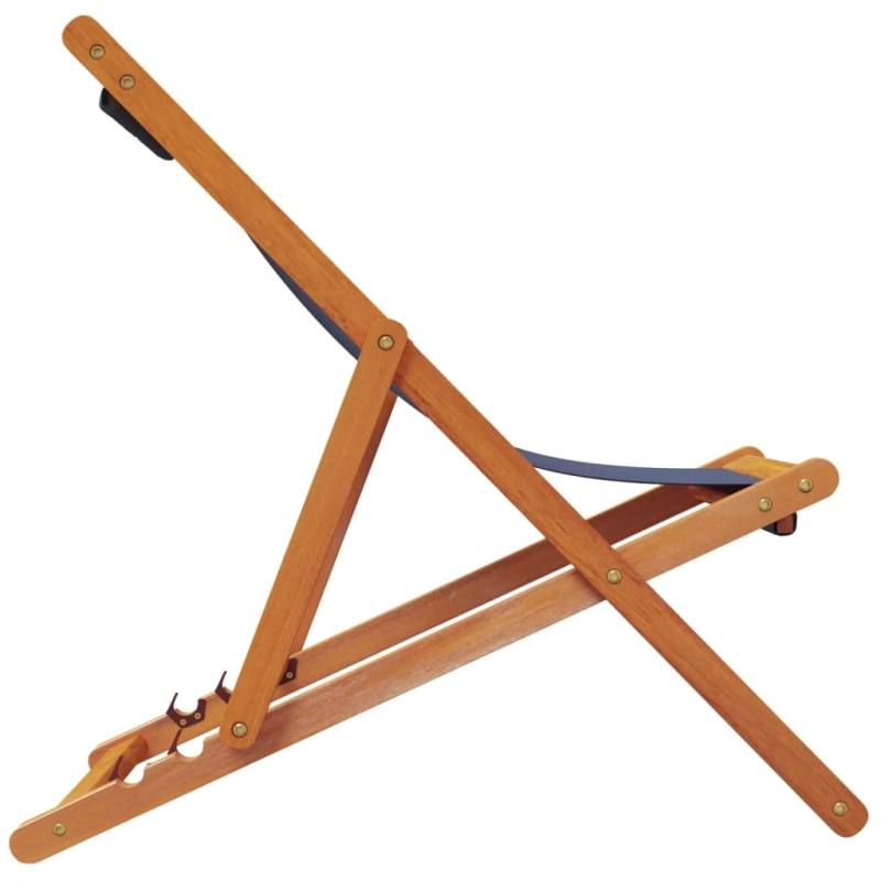 vidaXL salokāmi pludmales krēsli, 2 gab., zils audums