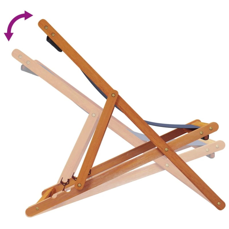 vidaXL salokāmi pludmales krēsli, 2 gab., zils audums