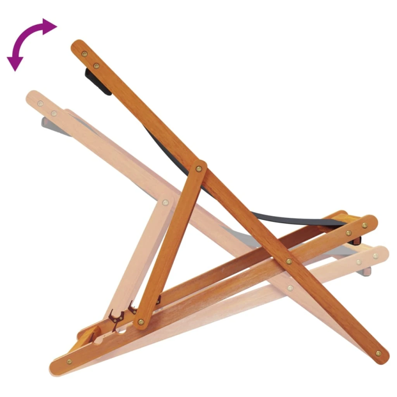 vidaXL salokāmi pludmales krēsli, 2 gab., pelēks audums