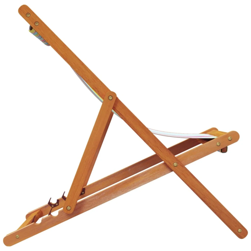 vidaXL salokāmi pludmales krēsli, 2 gab., daudzkrāsains audums