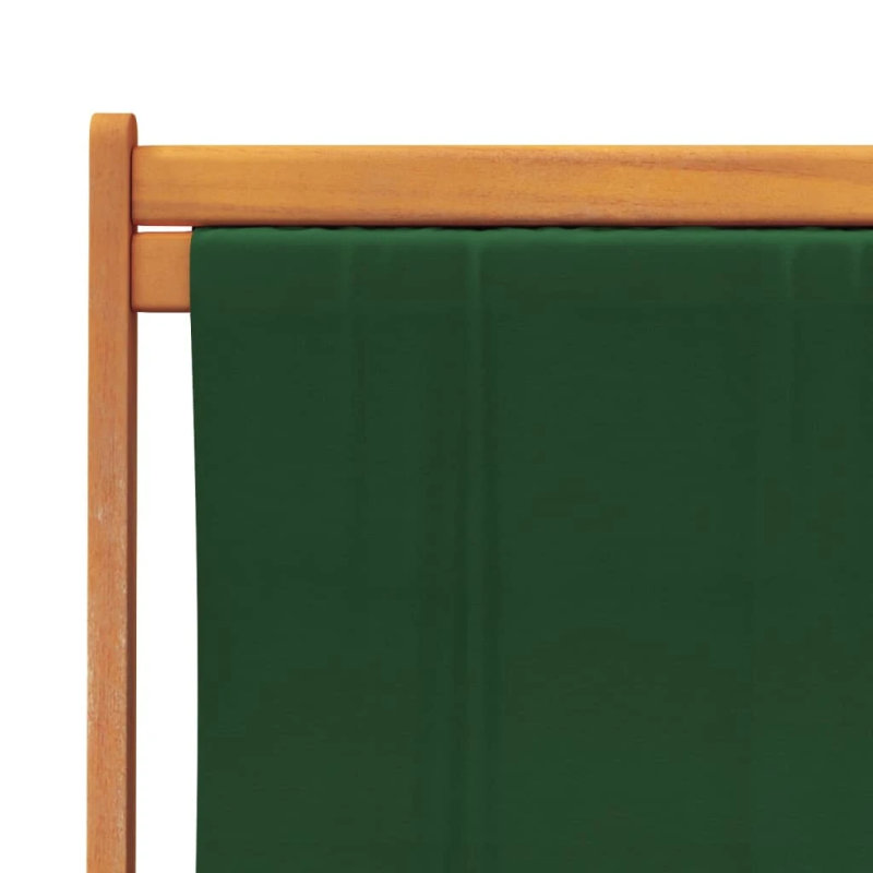 vidaXL salokāmi pludmales krēsli, 2 gab., zaļš audums