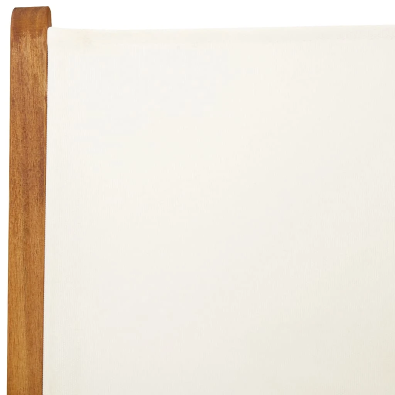 vidaXL atgāžami dārza krēsli, 4 gab., krēmbalts audums un masīvkoks