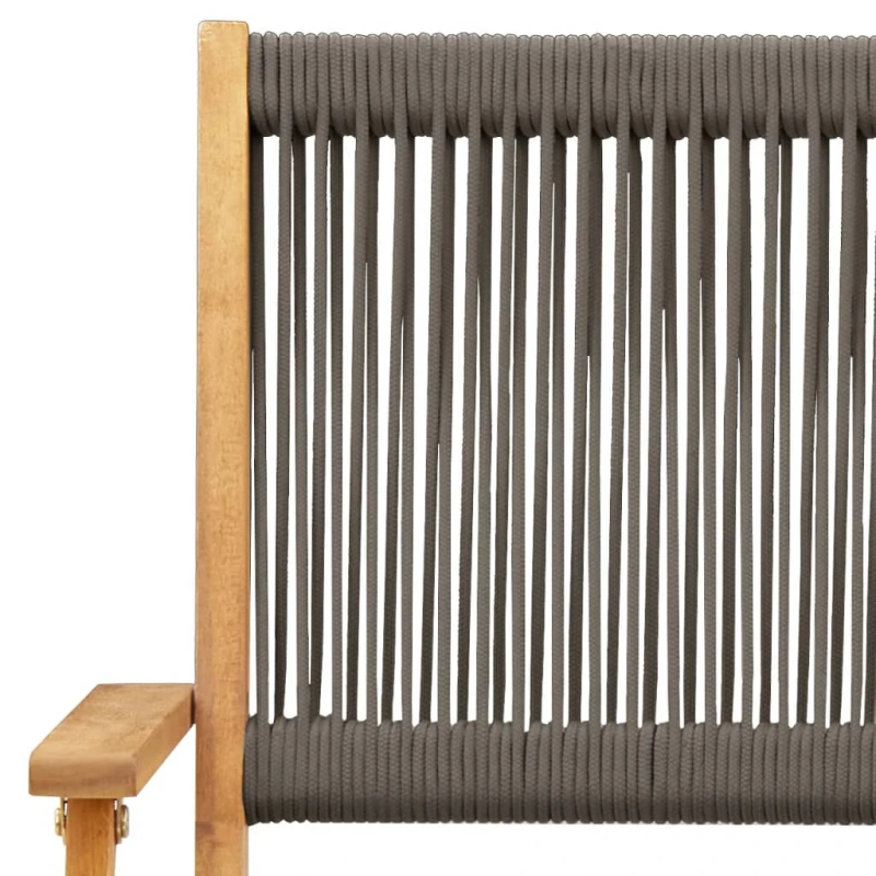 vidaXL saliekami dārza krēsli, 6 gab., pelēki, akācijas masīvkoks