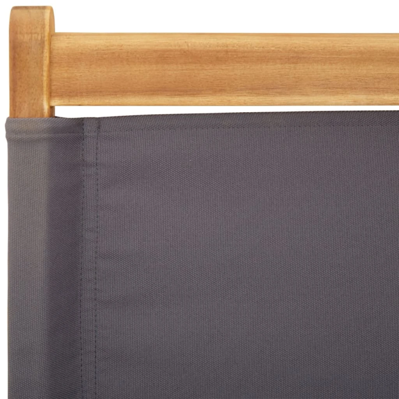 vidaXL saliekami dārza krēsli, 6 gab., antracītpelēks, audums un koks