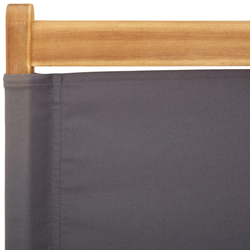 vidaXL saliekami dārza krēsli, 8 gab., antracītpelēks, audums un koks