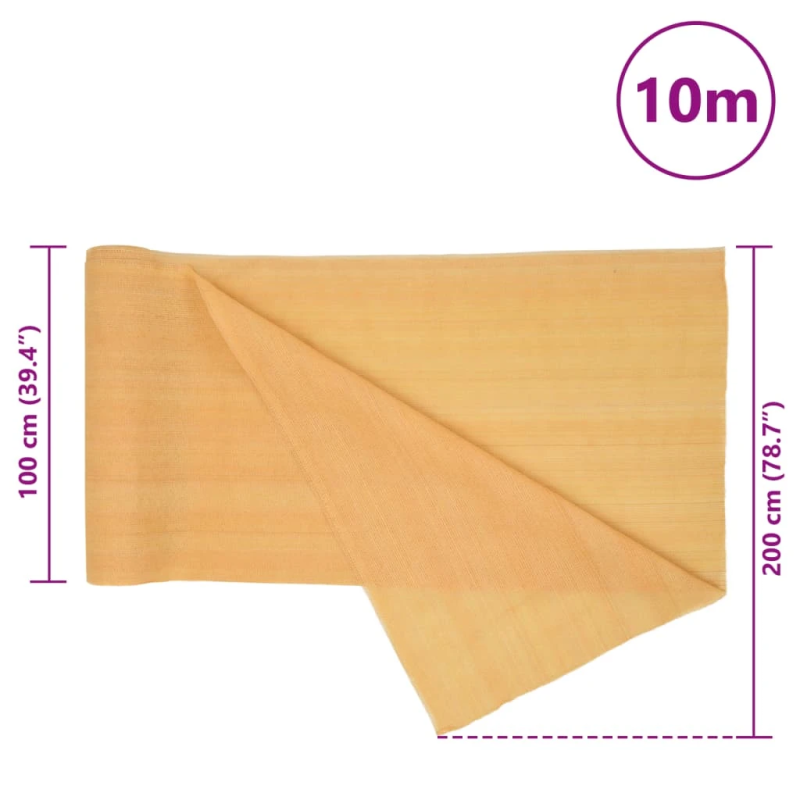 vidaXL norobežojošais tīkls, smilšu krāsa, 2x10 m, HDPE, 150 g-m²
