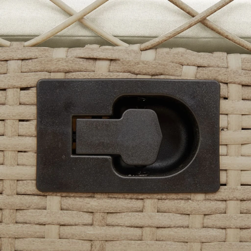 vidaXL atgāžami dārza krēsli, 2 gab., bēša PE rotangpalma