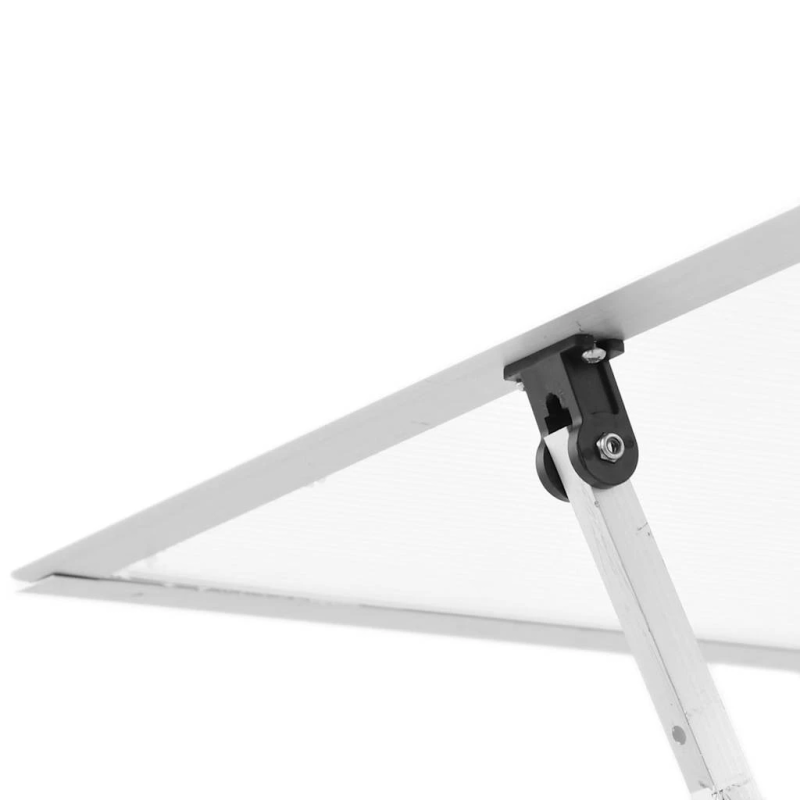 vidaXL siltumnīca ar pamatni, sudraba, 169x58x195 cm, alumīnijs