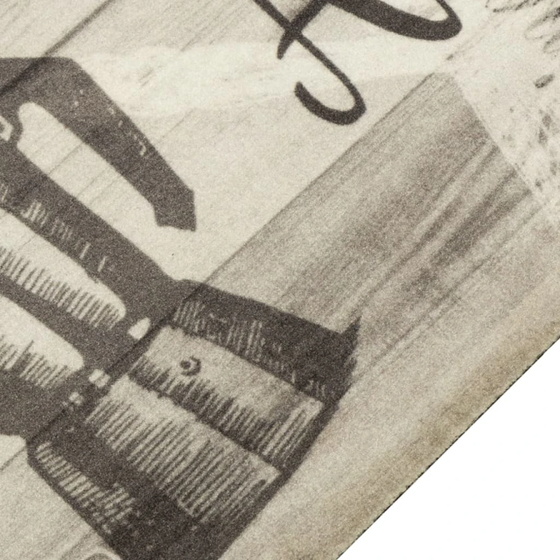 vidaXL virtuves paklājs, mazgājams, ar uzrakstu, 60x180 cm, samts