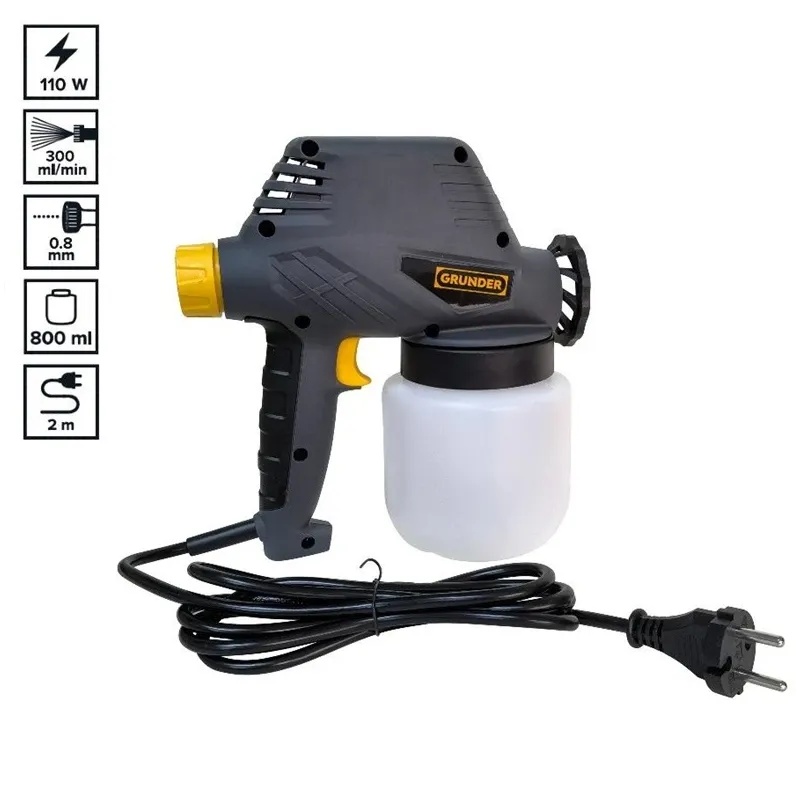 Elektriskais krāsas smidzinātājs Grunder JS-SN13B, 110 W, 800 ml
