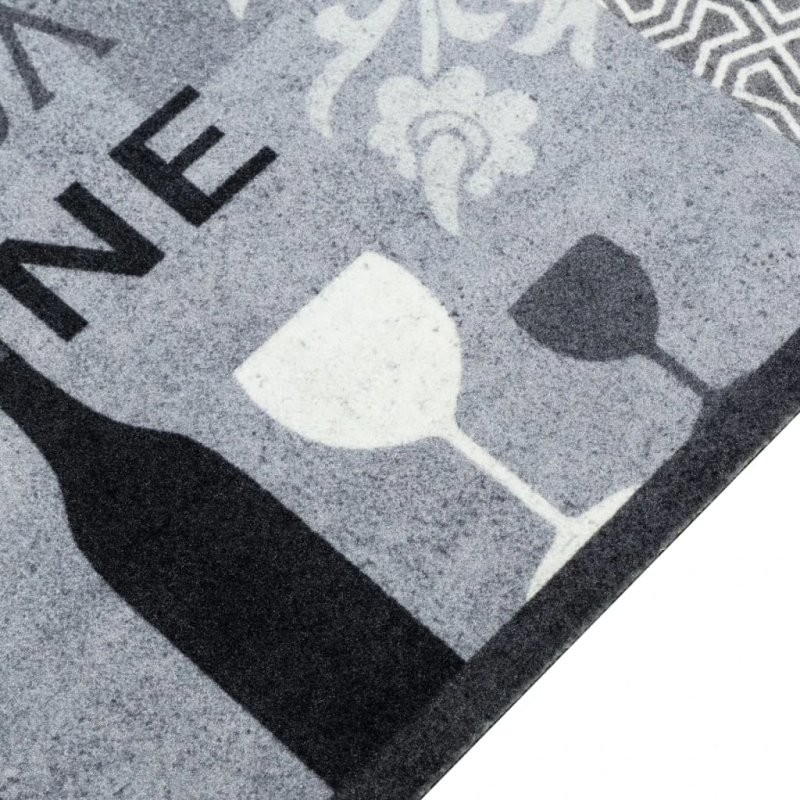 vidaXL virtuves paklājs, mazgājams, vīna apdruka, 60x300 cm , samts