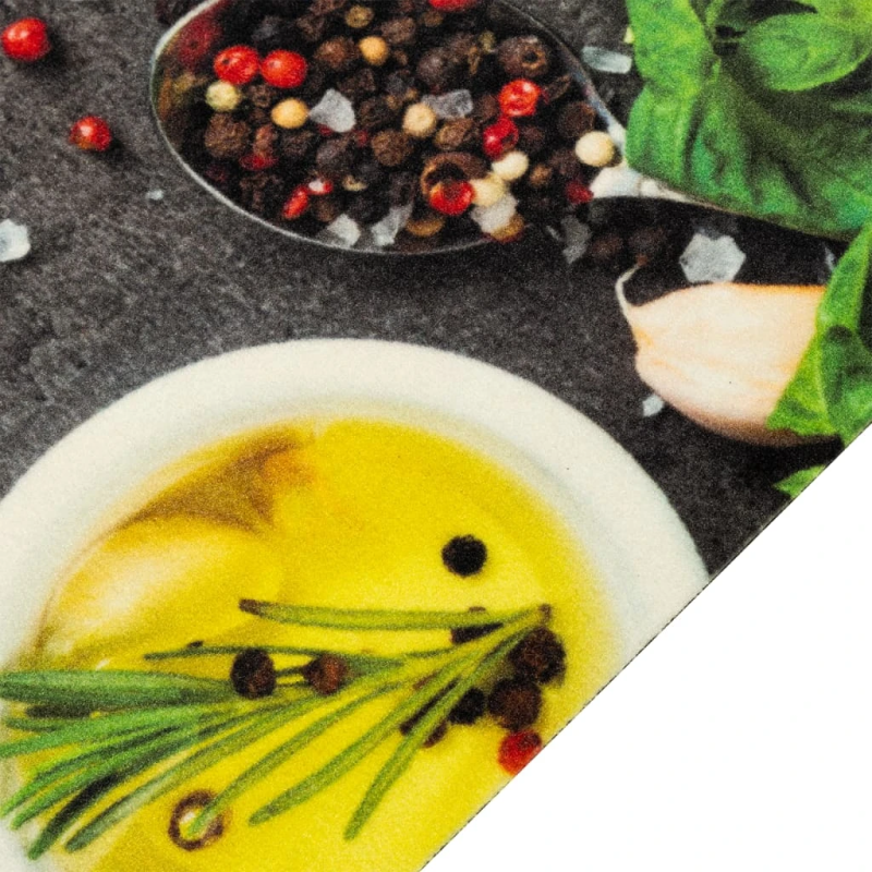 vidaXL virtuves paklājs, mazgājams, garšvielu apdruka, 60x180 cm