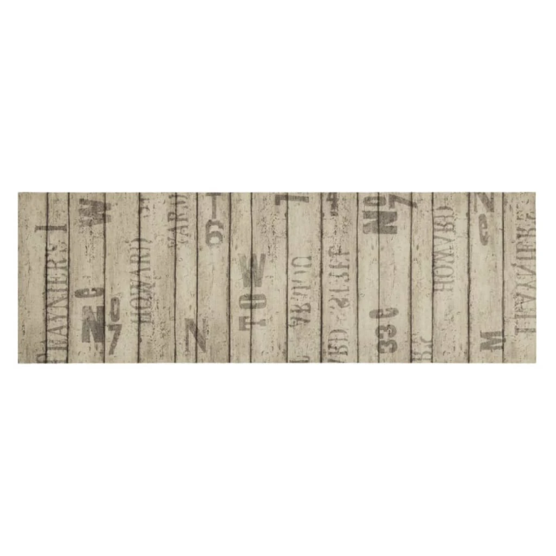 vidaXL virtuves paklājs, mazgājams, žoga apdruka, 60x180 cm, samts