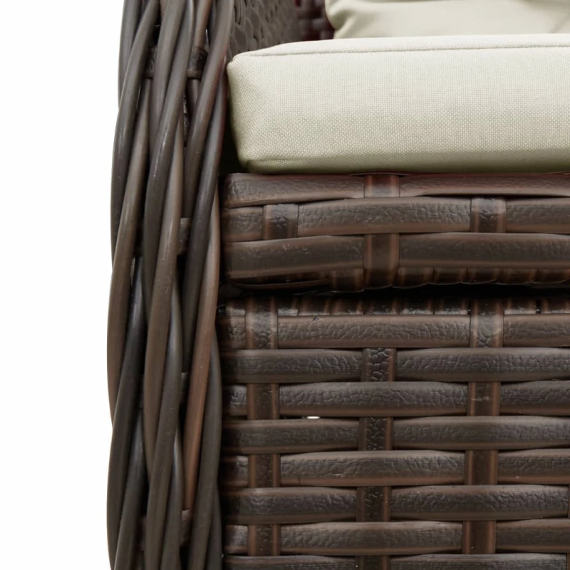 vidaXL atgāžami dārza krēsli, 2 gab., brūna PE rotangpalma