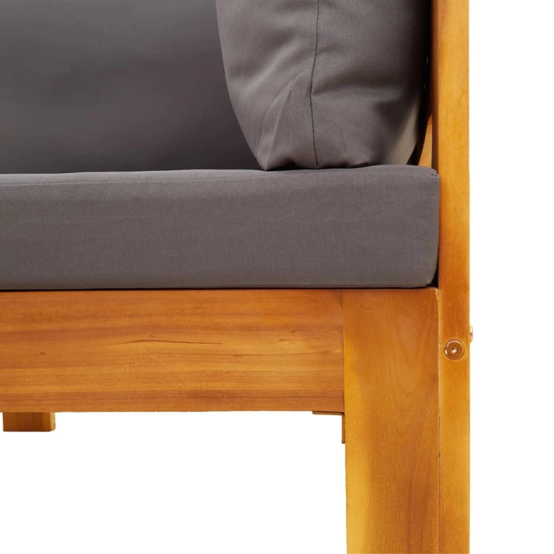 vidaXL 4-daļīgs dārza atpūtas mēbeļu komplekts ar matračiem, akācija