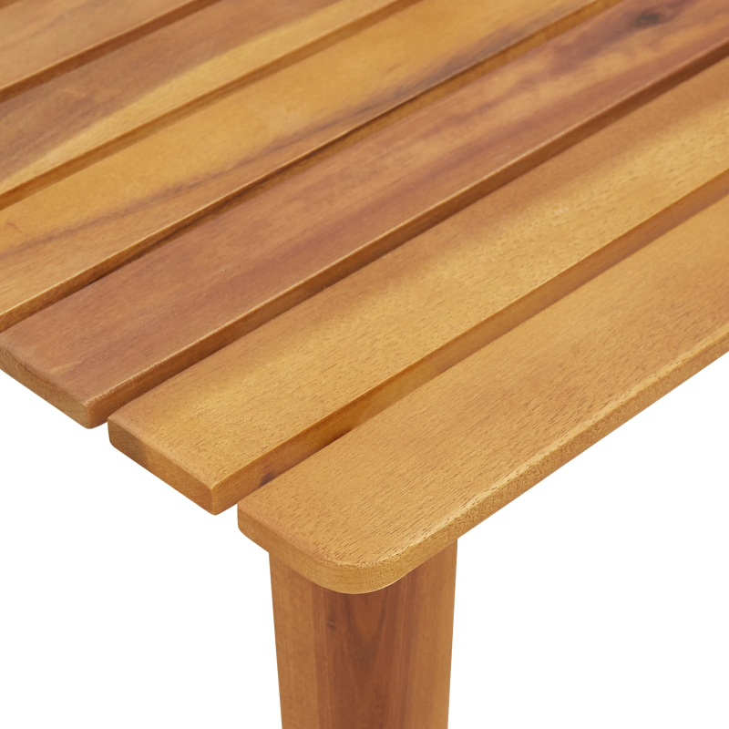 vidaXL Dārza krēsli ar galdu 3 pcs Melna Cietā akācijas koks