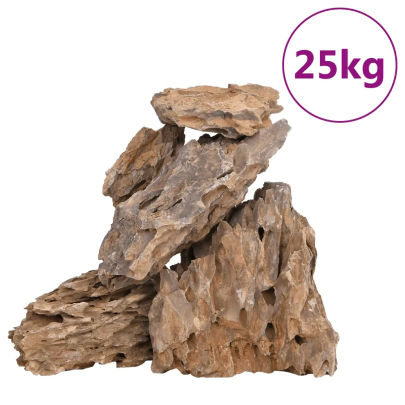 vidaXL pūķu akmeņi, 25 kg, krāsains, 10-30 cm