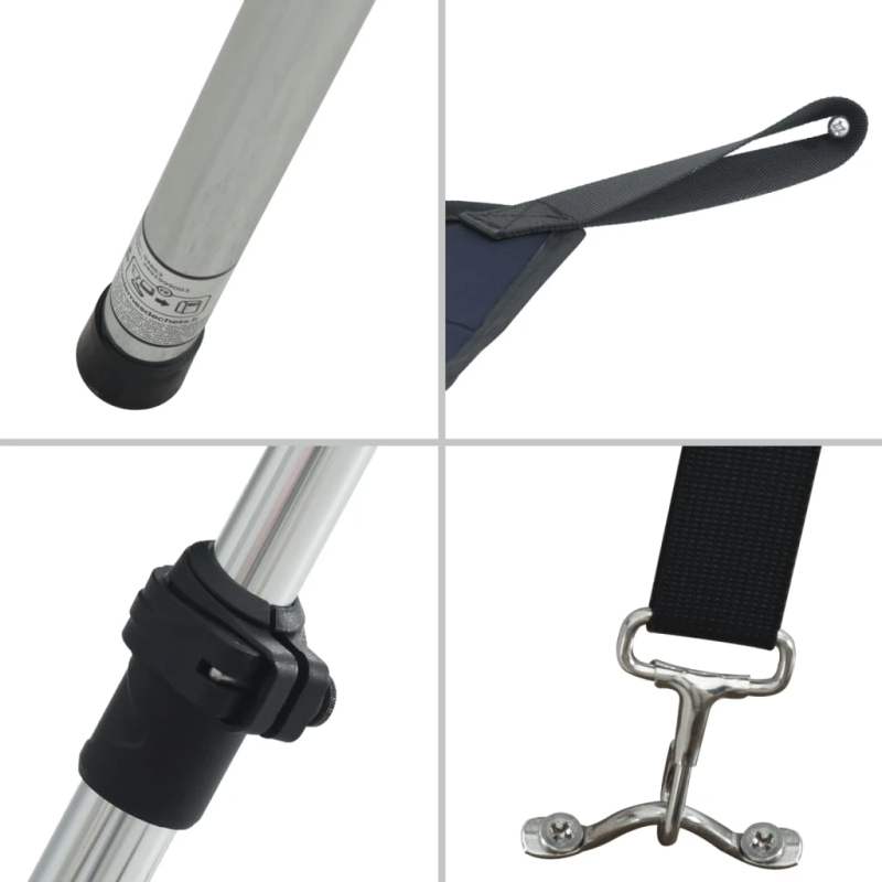 vidaXL laivas nojume, T-veida, zila, 170x170x,113-182,5, cm