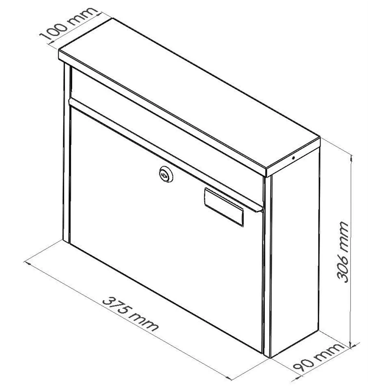 Pastkaste pd967 antracīts