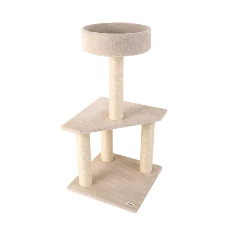 Kaķu skrāpējamais stabs Höppy, 38 cm x 38 cm x 80 cm