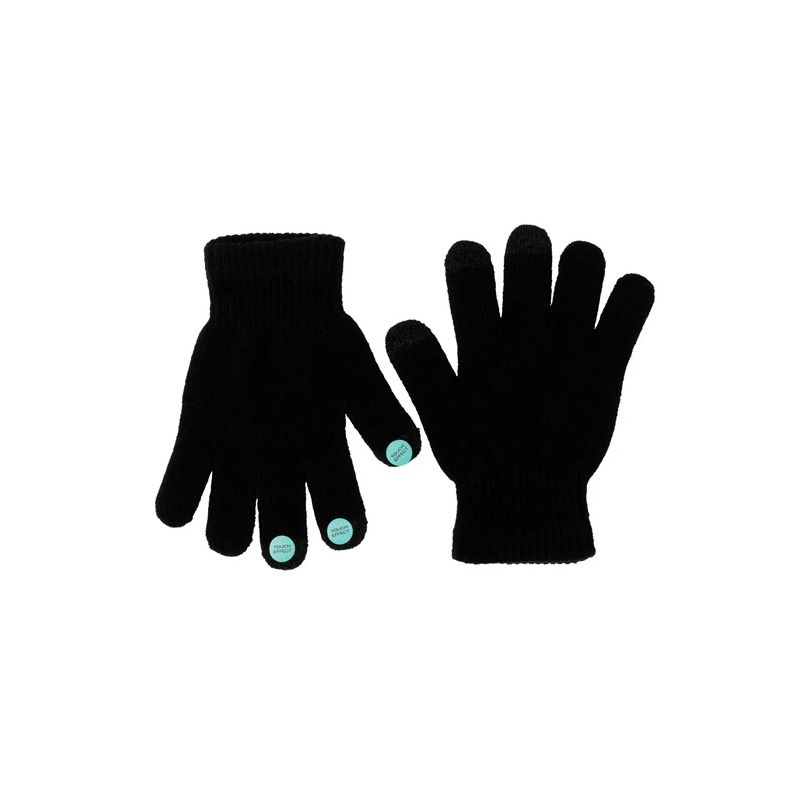 Cimdi touch screen akrila melni sieviešu