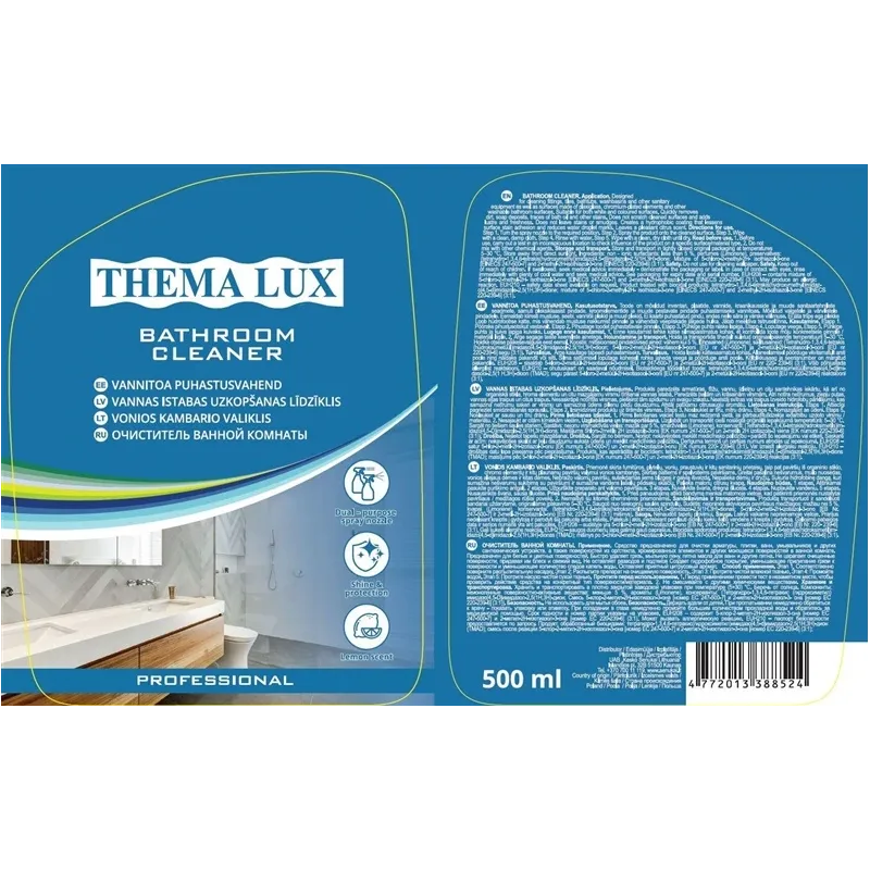 Vannas istabas tīrīšanas līdzeklis Thema Lux, 0.5 l