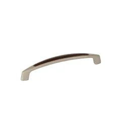 Käepide Domoletti, 14 cm, nikkel v.-mahagon v.