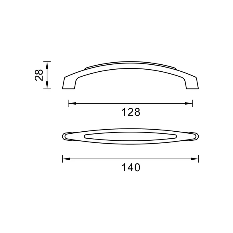 Furniture handle 2057-128 mat ni