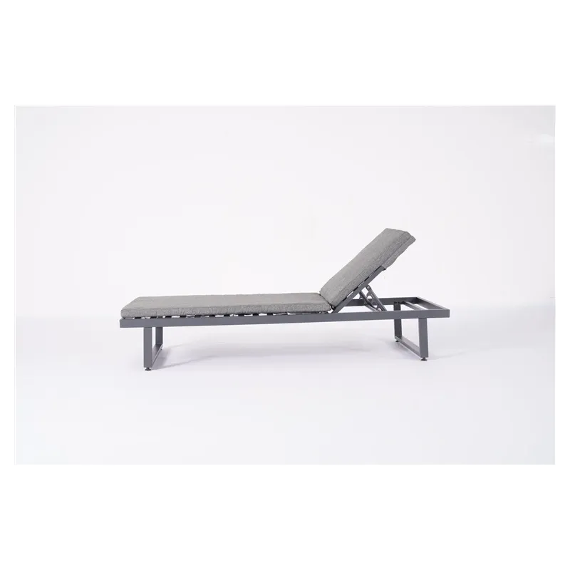 Zvilnis Domoletti CL-23-9 SUN LOUNGER, pelēka krās., 195 cm x 63 cm x 26 cm
